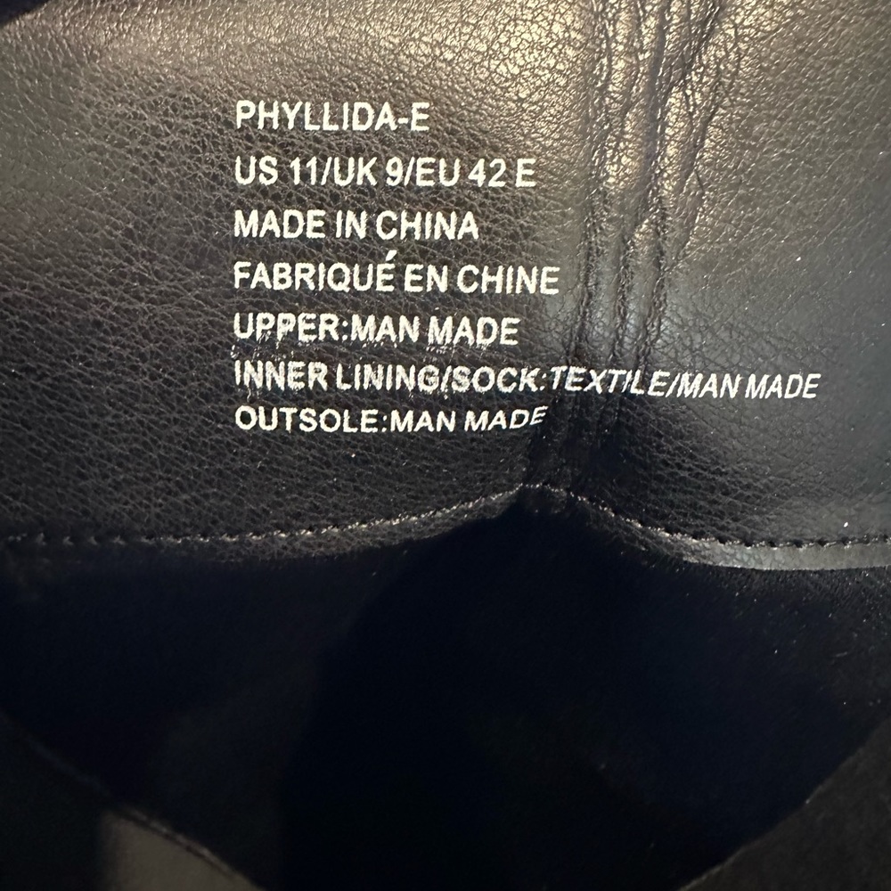 Shoedazzle Phyllida Black Tall Flat Boot NWOT Size 11 - Picture 8 of 11